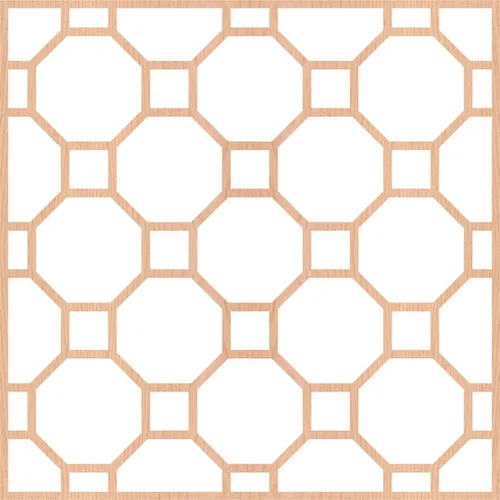 Vista 4 de Pontiac Decorative Fretwork Wood Wall Panels, Extra Small, 7 3/8" W x 7 3/8" H x 1/4" T, Alder