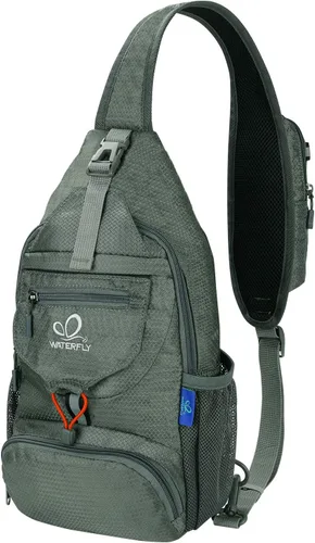 Vista 10 de WATERFLY - Mochila cruzada ligera y plegable, mochila de viaje