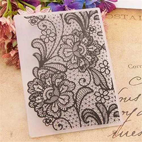 Vista 2 de Bienvenido a Joyful Home - Carpeta de grabación en relieve de fondo de flores grandes para hacer tarjetas, diseño floral, bricolaje, plástico, álbum