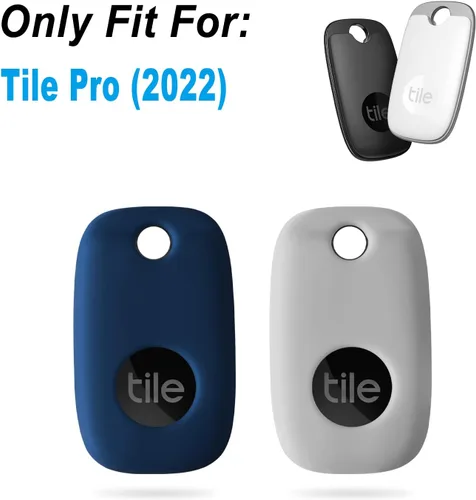 Vista 2 de Geiomoo Funda de silicona para Tile Pro 2022 Tracker, funda suave y flexible resistente a los arañazos con mosquetón