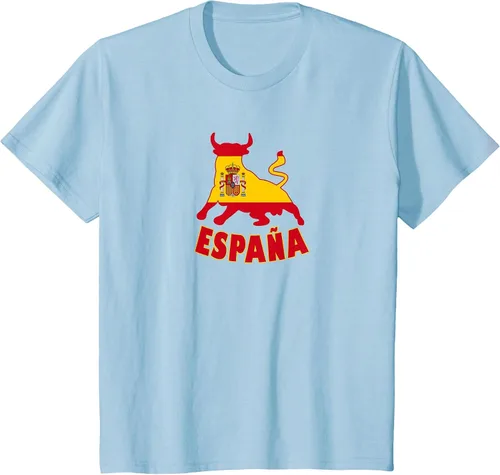 Vista 42 de Spain Espana with Bull and National Flag/Present T-Shirt Asphalt Grey