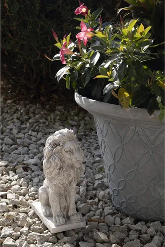 Vista 5 de Estatua de jardín de resina de león Figura de regalo para interiores y exteriores, decoración para decoración del hogar, patio, patio y jardín