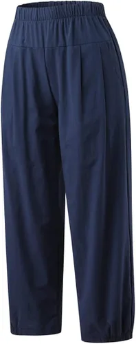 Vista 4 de Womens Capri Yoga Pants Wide Leg Loose Comfy Lounge Cropped Capris with Pockets