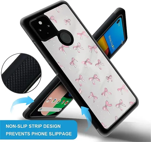 Vista 215 de Compatible con Google Pixel 4A 5G Mobile Case Creative Acrylic Panel trasero Silicona Protección Grip especialmente diseñado para Google Pixel 4A 5G