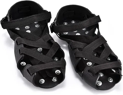 Vista 2 de Zapatos con pinchos para recubrimientos resinosos, pisos epoxi, superposiciones, instalación de cubierta, arena de pavimento con pinchos, crampones