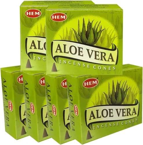 Vista 5 de TRUMIRI Paquete de soporte para cono de incienso con dobladillo de aloe vera - Paquete de 6 (aproximadamente 60 conos)