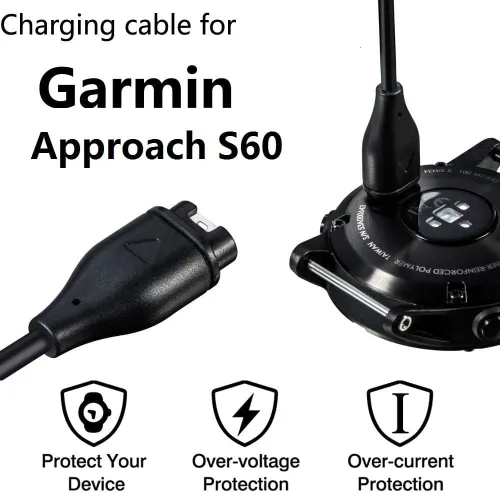 Vista 5 de E ECSEM Compatible con Garmin Approach S60/S62/S42/S40/S44/S70/S10/S50/S12/G12/X10/J1 Cargador de repuesto USB Clip de carga de datos para Approach
