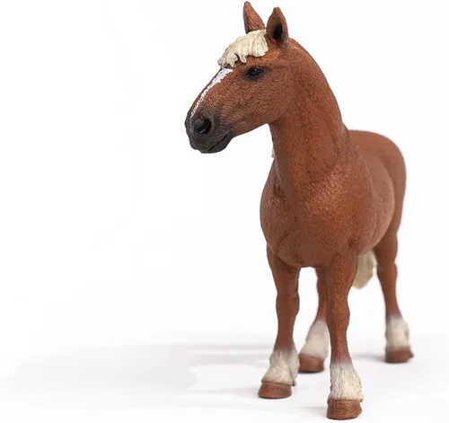 Vista 2 de Schleich Farm World - Juguete de caballo belga de tiro - Figura de caballo para niñas y niños - Juguetes de animales de granja para niños a partir