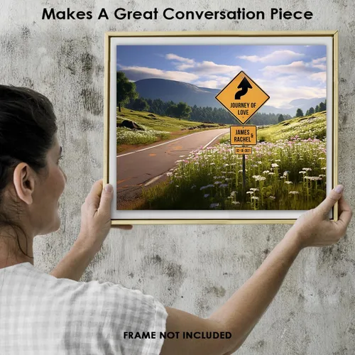 Vista 4 de Buzz Unplugged Letreros de calle para dormitorio: arte de pared personalizado, letreros de calle personalizados con nombres personalizados y fecha