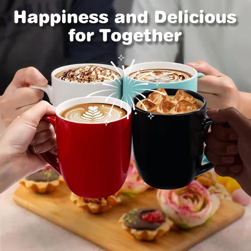 Vista 5 de Urbanstrive Taza de café grande de 16 oz con asa, taza de té taza de café novedosa idea de regalo para hombres y mujeres, trabajo de oficina