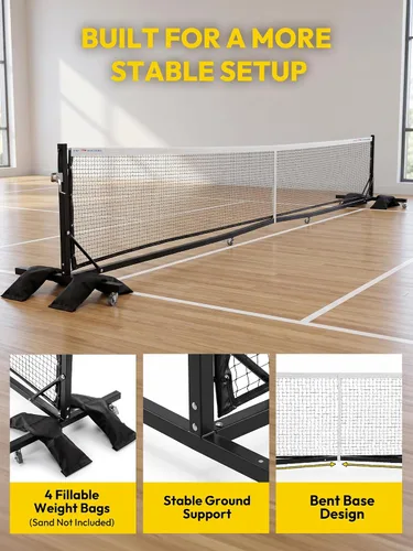 Vista 6 de A11N SPORTS Pro Pickleball Net with Wheels, 22 FT Regulation