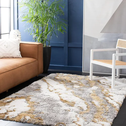 Vista 14 de SAFAVIEH Horizon Shag Collection - Alfombra decorativa, 2 x 3 pies, gris y azul, no desprende pelusa y de fácil cuidado, 2 pulgadas de grosor, ideal
