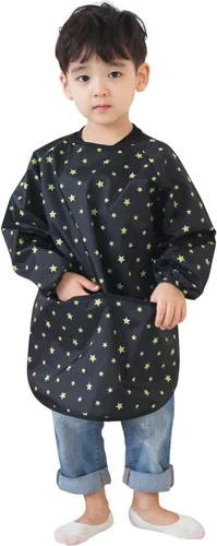 Vista 12 de Plie Kids Waterproof Art Smock – Long Sleeve Apron for Painting, Baking, Sensory Play (Ages 1–10)