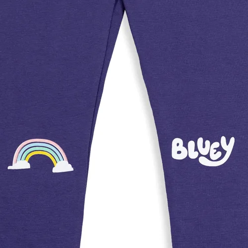 Vista 7 de Bluey Conjunto de 3 piezas de camiseta de bingo para niñas, leggings y coletero