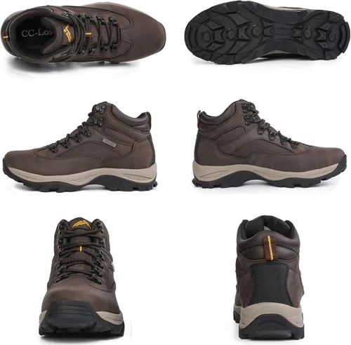 Vista 5 de CC-Los Botas de senderismo impermeables para hombre, ajuste relajado, ligeras, talla 7-14