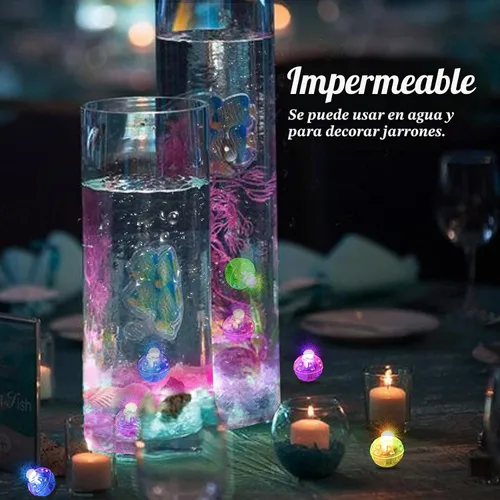Vista 4 de AIKEI 50 globos de luz LED, mini bolas de luz, tiempo de espera prolongado, impermeable, luz LED para farol de papel, Pascua, Halloween, Navidad
