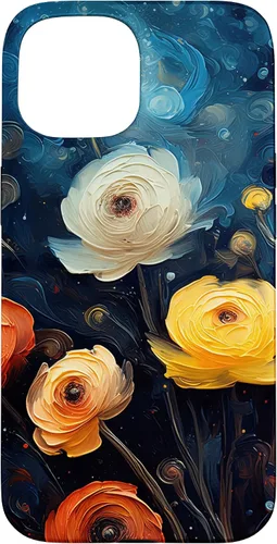 Vista 6 de Gorgeous Star Night Ranunculus Flowers Famous Painting Case for iPhone 17