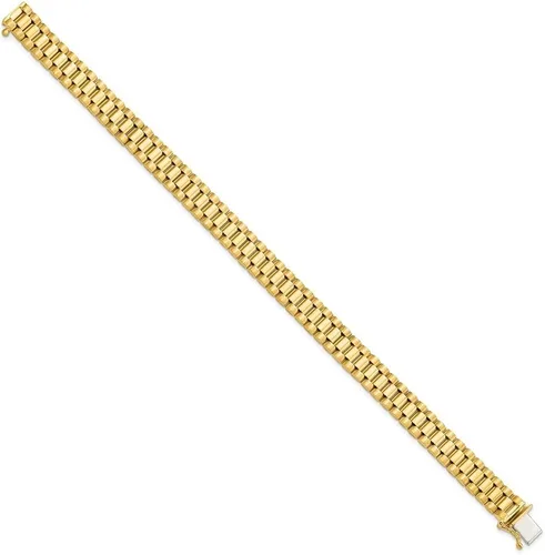 Vista 3 de Diamond2Deal Pulsera de oro amarillo sólido de 14 k para hombre, Oro