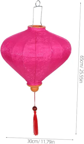 Vista 2 de Linterna colgante retro vietnamita para decoración de jardín, diseño floral tradicional para bodas, festivales, fiestas y decoración del hogar
