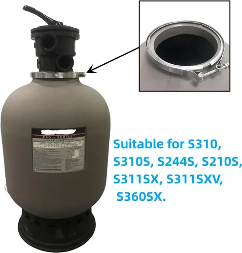 Vista 8 de Ameri Kit de abrazadera de control de tensión para filtro de piscina SX310N
