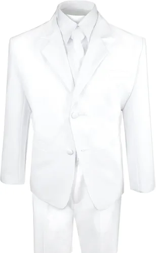 Vista 2 de Black N Bianco - Traje formal negro para niño con camisa y chaleco