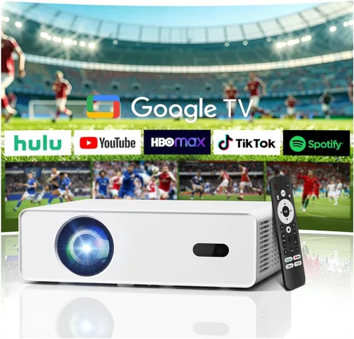 Vista 10 de Mini proyector con Wifi y Bluetooth, proyector inteligente compatible