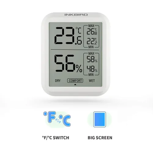 Vista 6 de Inkbird Termómetro Digital e Higrómetro, monitor de Temperatura y Humedad