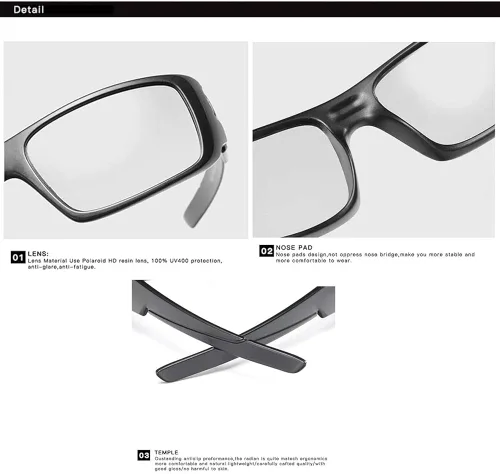 Vista 9 de HCYCFY Gafas de sol polarizadas fotocromáticas para hombres y mujeres, protección UV, gafas de ciclismo de seguridad para deportes al aire libre
