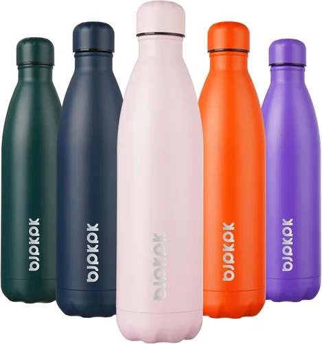 Vista 107 de [Usado] BJPKPK Botella de agua pequeña aislada de 12 onzas, frasco a prueba de A-azul