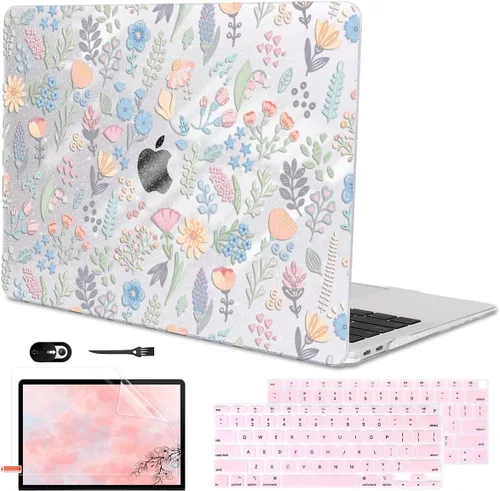Vista 28 de Funda para MacBook Air de 13 pulgadas 2021 2020 2019 2018 para Mac A2337 M1 A2179 A1932 Funda con Touch ID, funda rígida de plástico