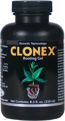 Vista 5 de Hydrodynamics International Clonex gel para raíces de 100 ml, Negro Para esquejes de plantas, contiene IBA, promueve la iniciación y el desarrollo