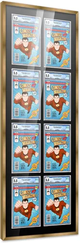 Vista 114 de Poster Palooza Marco de cómics con paspartú para 1 cómic de grado CGC, CBCS o PGX, marco de cómic de bronce para cómic de 8.125 x 13 pulgadas