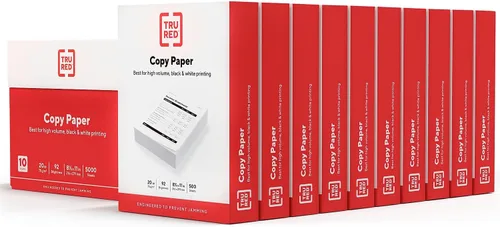 Vista 11 de Staples TRU RED - Papel para impresora de 8.5 x 11 pulgadas, diseñado para impresoras de alta velocidad, brillo 92, color blanco (500 hojas/resma)