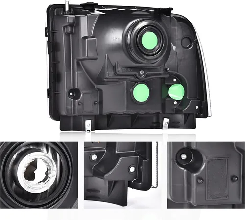 Vista 4 de G-PLUS Faros delanteros delanteros para Ford F250 F350 F450 F550 Super Duty 1999-2004; compatible con Ford Excursion 2000-2004 lente transparente