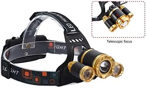 Vista 5 de Luz de pesca de alta potencia LED faro faro 10000 lúmenes Led lámpara de cabeza campamento caminata luz de emergencia Pesca equipo al aire libre