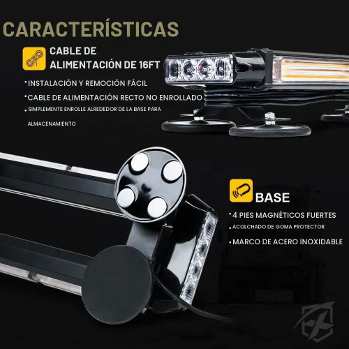 Vista 6 de SL-C108-VARIATION - Barra de luz estroboscópica para vehículo Ámbar