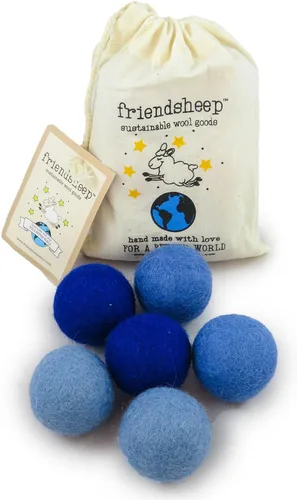 Vista 2 de Friendsheep Pelota de juguete de lana ecológica para mascotas, gato, hurón, perro pequeño, comercio justo, hecha a mano en Nepal, ecológica, 100%