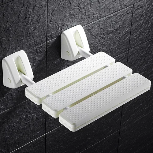 Vista 2 de Pilarmuture Asiento de ducha plegable montado en la pared, asiento de ducha ABS duradero antideslizante para ducha interior, silla de taburete