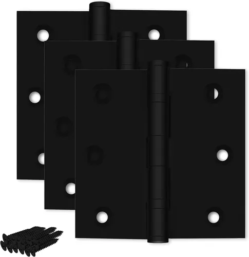 Vista 24 de Solid Brass Door Hinge Heavy Duty Ball Bearing 3.5 x 3.5 Inch - Set of 2 Hinges (Antique Brass)