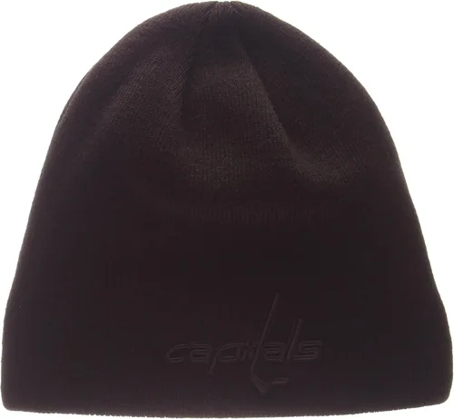 Vista 3 de Zephyr Blackout Edge Tonal Skull Cap - NHL Negro Cuffless Winter Knit Beanie Toque Hat