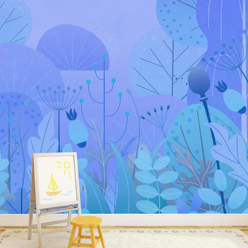 Vista 27 de IDEA4WALL Adhesivo mural removible para pared, diseño de castillo mágico de nieve y ciencia ficción, arte moderno, paisaje decorativo para sala