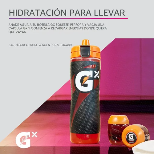 Vista 3 de Botella Gatorade Gx, color negro, 30 onzas