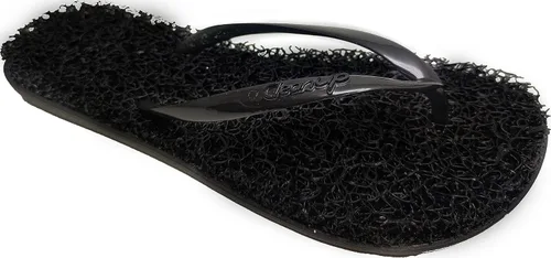 Vista 8 de CLEANUP Chanclas Flat Essence Black Exfoliante, masajista y relajante Sandalias de tanga cómodas y ligeras Fibras 100% veganas reciclables