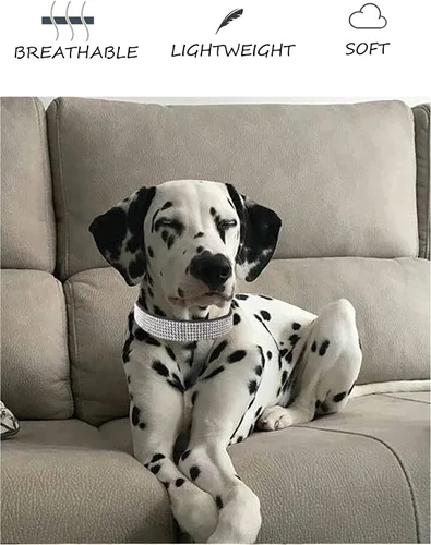 Vista 4 de Collar de perro para perros pequeños, collares ajustables de cuero de gamuza para perro, collar de perro rosa para gato, collar de perro