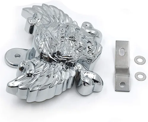 Vista 6 de MT246-010 - Cubierta de cuerno de hueso con calavera cromada compatible con Harley 1992-2005 2006 2007 2008 2009 2010 2011 2012 2013 2014 2015
