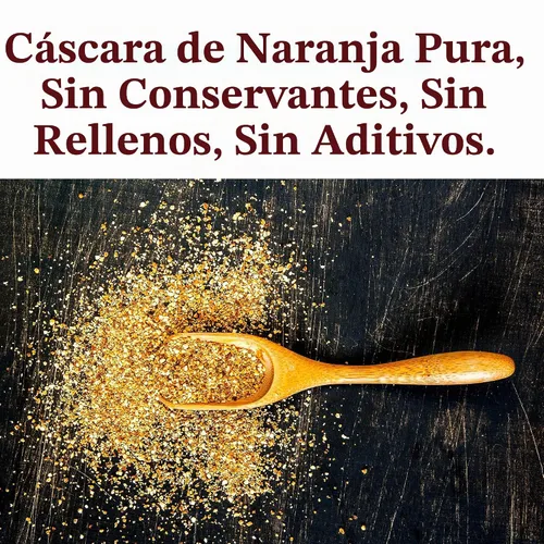 Vista 2 de The Spice Way Cáscara de naranja - Gránulos (4 oz) sin conservantes. Ideal para cocinar, hornear y té.