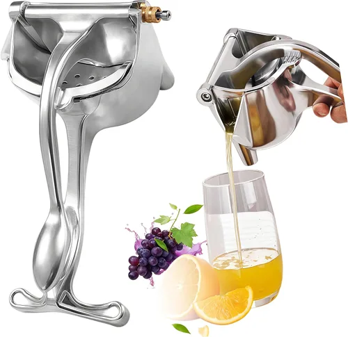 Vista 7 de Extractor de jugo de fruta fresca de aleación de aluminio, exprimidor de jugo de mano, agarre ergonómico, fácil de usar, extracción eficiente