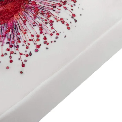 Vista 6 de OiseauVoler Fundas de almohada decorativas bordadas, fundas de cojín de martín pescador floral para el hogar, cama, sofá, hogar, oficina, decoración