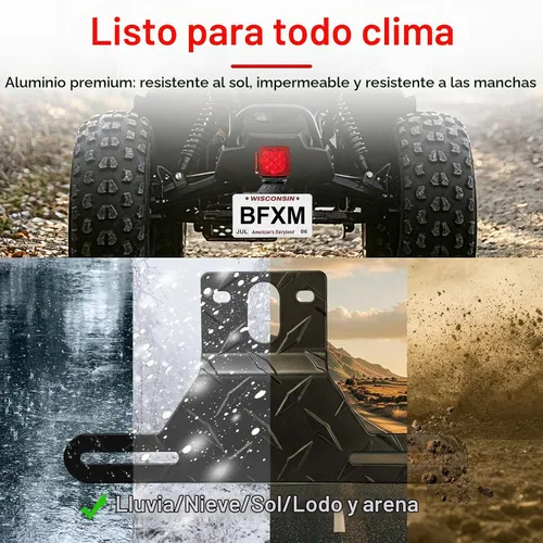 Vista 7 de BFXM Soporte universal para matrícula de remolque, soporte para matrícula
