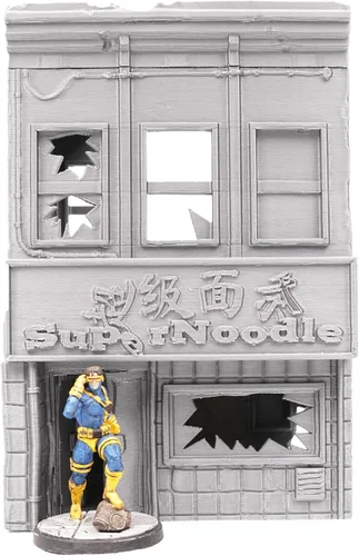Vista 7 de Tienda de fideos arruinados - Tabletop Terrain by Corvus Terrain Compatible con MCP 1.260 in